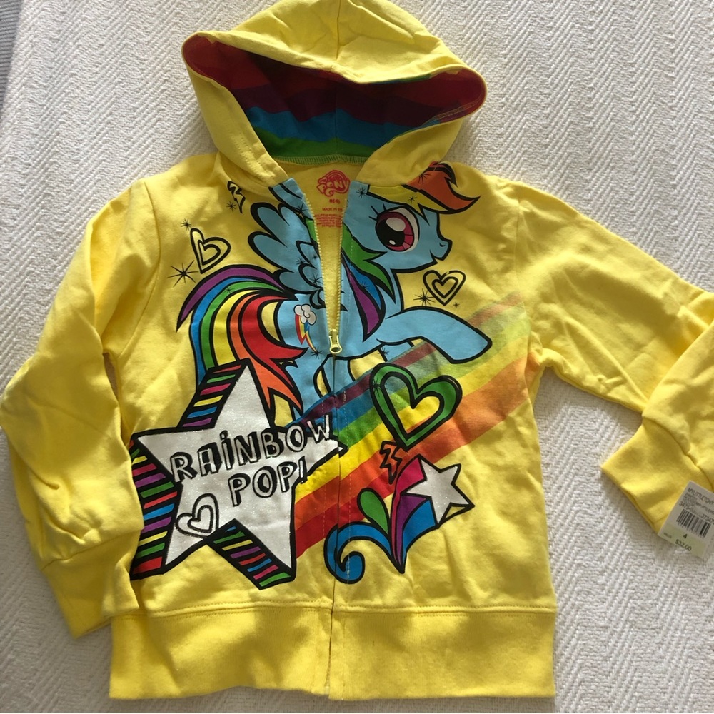 My little pony graphic zip-up sweatshirt with Hood.